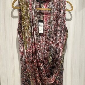 BCBGMaxAzria Abstract Multicolor Top